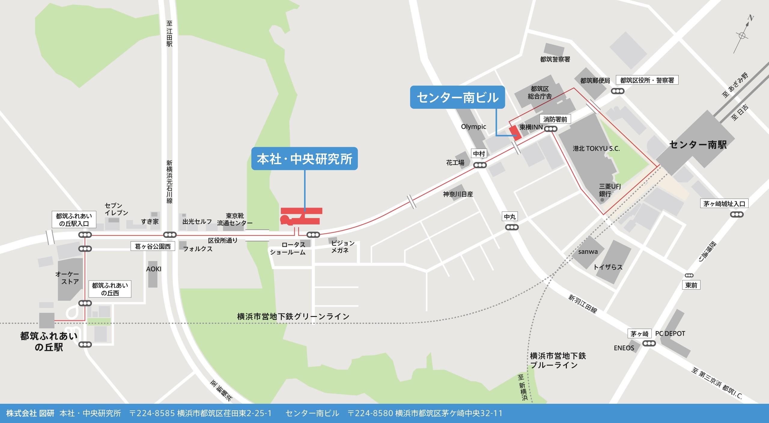 図研 本社圏マップ